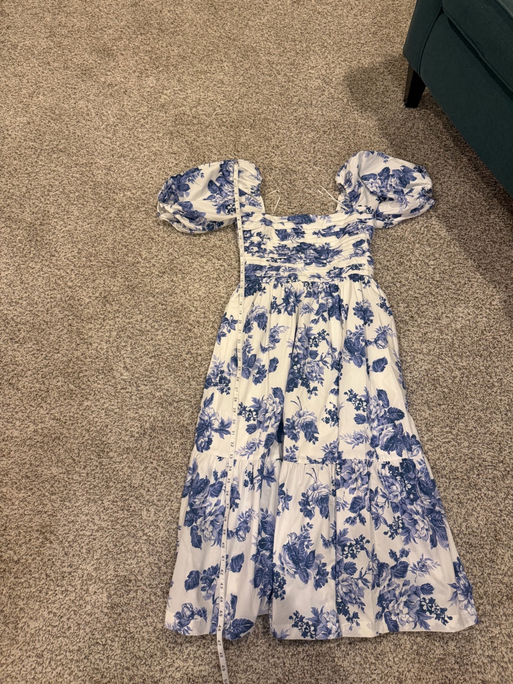 Abercrombie & Fitch White Dress with Blue Trim - Picture 7 of 11